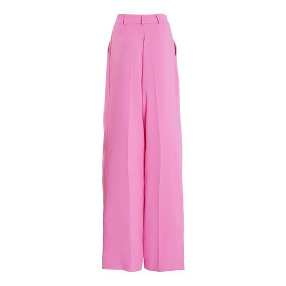 OSCAR DE LA RENTA Wide Leg Silk Georgette Pants in Roh Pink 8 - Picture 6 of 6
